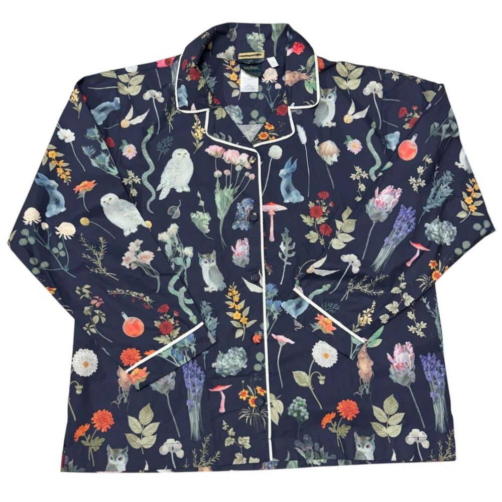 Pottery Barn Teen Harry Potter™ Herbology Loose Fit Cotton Pajama TOP XL NWOT